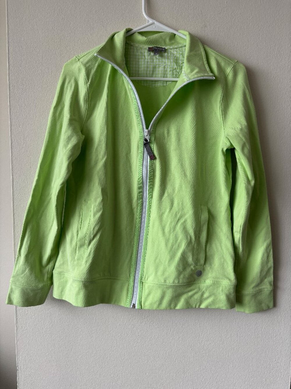Talbots Green Zip Up Stretch Cotton Hoodie - Size Small